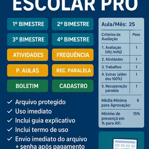 Imagem de capa para o Ebook Controle Escolar Pro