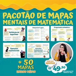 Imagem de capa para o Ebook Pacotão de Mapas Mentais de Matemática Fundamental I
