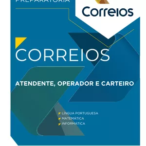 Imagem de capa para o Ebook Concurso Correios 2024, apostila e material de apoio