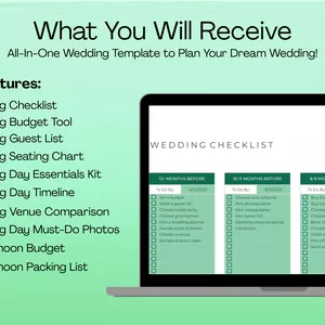 Cover image for Ebook All-In-One Wedding Planner Spreadsheet