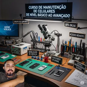 Imagem de capa para o Curso online Curso de nível básico ao avançado de manutenção de celulares &amp;software 3.0