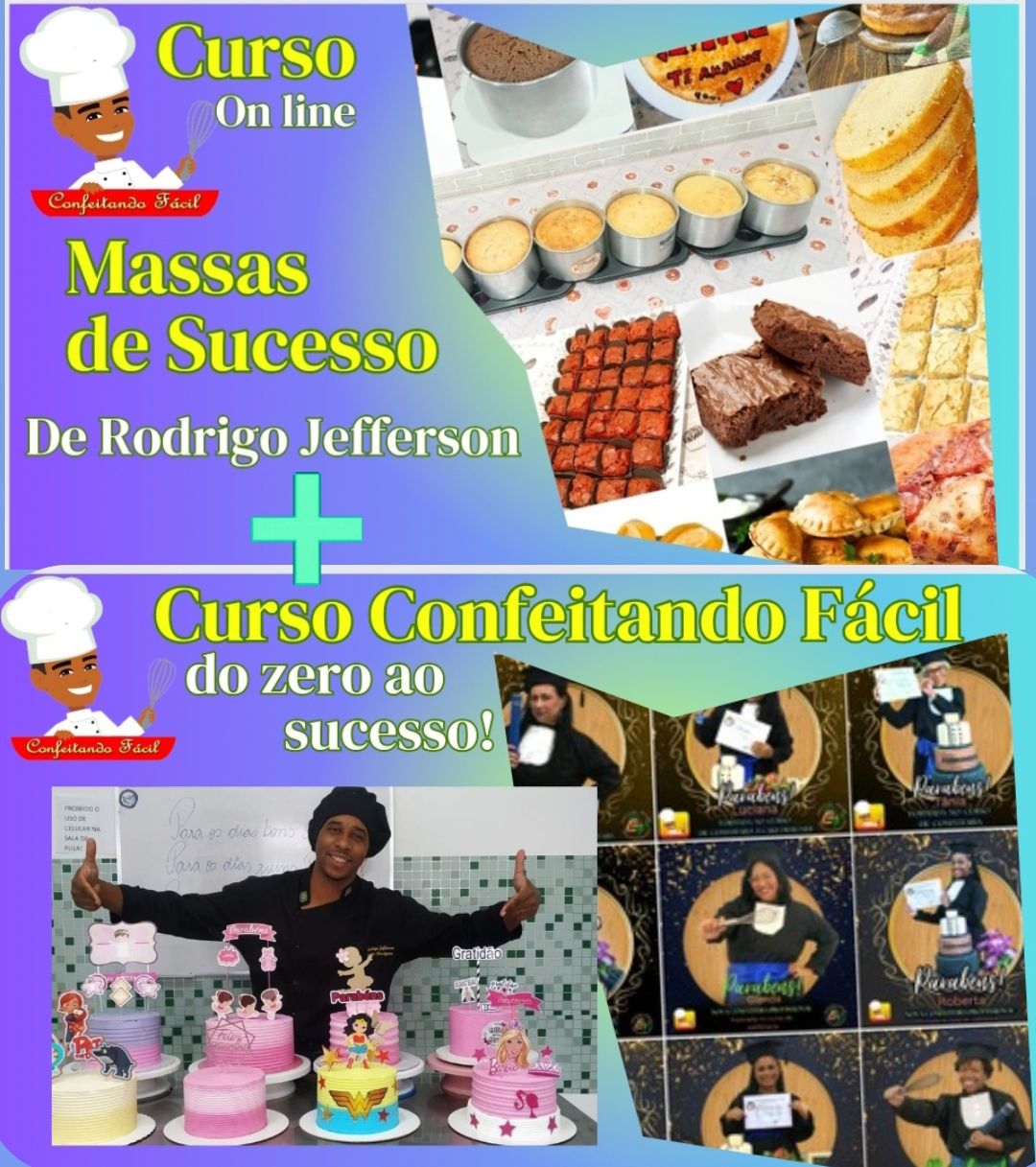Combo curso de confeitaria+ curso de massas 