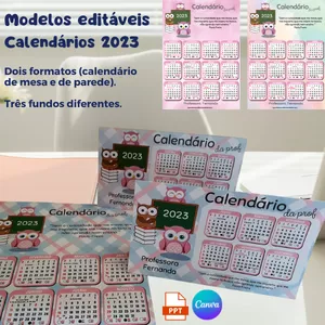 Imagem de capa para o Curso online Calendários 2023 Coruja Rosa