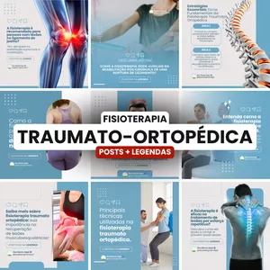 Imagem de capa para o Curso online Artes Editáveis - Fisioterapia Traumato-ortopédica