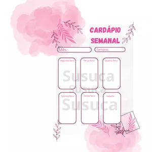 Imagem de capa para o Ebook Cardápio semanal 