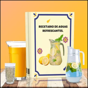 Imagen de portada para Ebook E-book Recetario de Aguas refrescantes