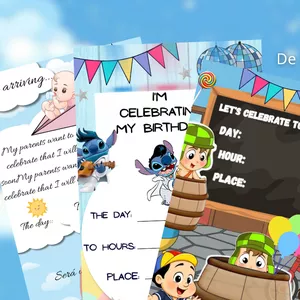 Cover image for Ebook Children's birthday and baby shower invitation cards