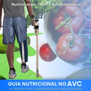 Imagem de capa para o Ebook Guia Nutricional no AVC | Nutrição e AVC: caminhos para a recuperação, da vivência a orientação