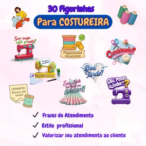 Imagem de capa para o Ebook PACK STICKERS COSTUREIRA