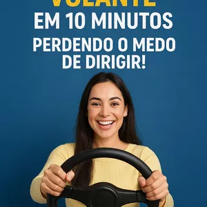 Imagem de capa para o Ebook Mini Curso Pegando no Volante em 10 Miniutos! Perdendo o Medo de Dirigir