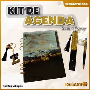 Imagen de portada para Curso online MasterClass: Kit de Agenda y sus accesorios en Resina 