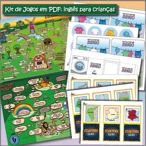 Imagem de capa para o Ebook Kit de Jogos em PDF: inglês para crianças