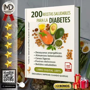 Imagen de portada para Ebook 200 Recetas para Diabéticos