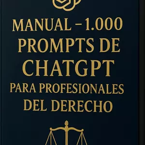 Imagem de capa para o Curso online ¡NUEVO GUÍA! Con 1.000 Prompts de ChatGPT para Profesionales del Derecho.