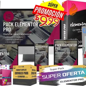 Imagen de portada para Curso online 🚀 PACK PLANTILLAS EDITABLES CON ELEMENTOR PRO 🚀
