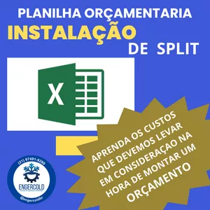 Imagem de capa para o Ebook Planilha orçamentaria para precificação de instalação de Split