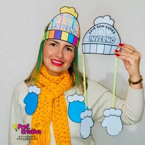 Imagem de capa para o Curso online TOUCA E LUVINHAS DE INVERNO - 💡PROF CRIATIVA