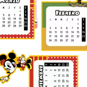 Imagen de portada para Ebook Hermosos Calendarios MICKEY MOUSE imprimibles 