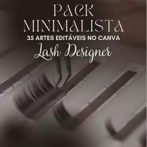 Imagem de capa para o Curso online Pack Canva Minimalista Lash Designer