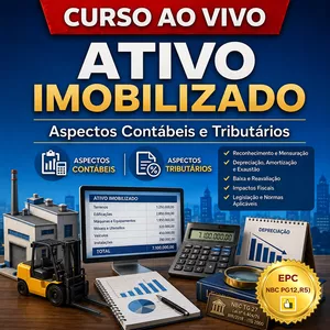Imagem do curso Ao Vivo - 19 a 20/08/2026 - ATIVO IMOBILIZADO - Aspectos Contábeis e Tributários (Pontuação no PEPC)