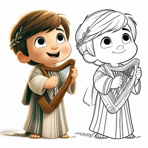 Imagem de capa para o Ebook + de 70 Desenhos Bíblicos para colorir, estilo PIXAR por 6,00