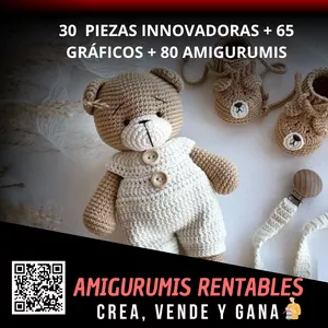 Imagen de portada para Curso online Amigurumis Rentable:Crea,Vende y Gana