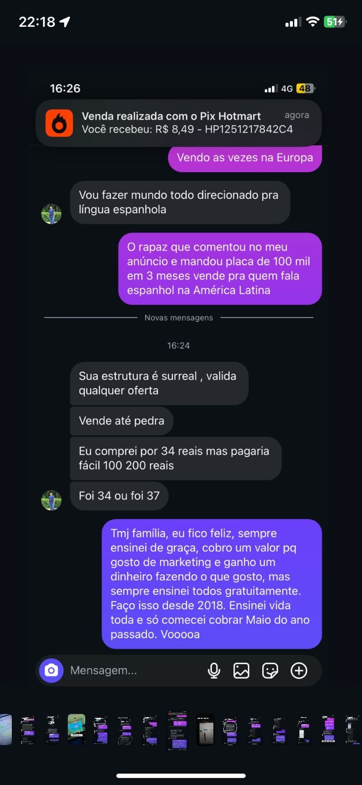 Print real de aluno com vendas a centavos