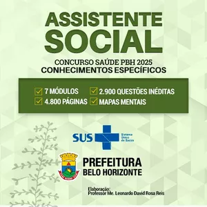Imagem de capa para o Curso online Apostila Concurso Saúde Prefeitura de Belo Horizonte