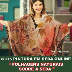 Imagem do curso Curso de Pintura em Seda Online "Folhagens Naturais sobre a Seda"