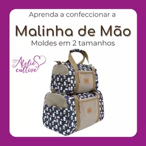 Imagem do curso Aprenda a costurar esta Malinha de Mão - Moldes nos tamanhos P e G