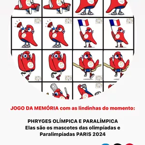 Imagem de capa para o Ebook JOGO DA MEMÓRIA - Mascotes PHRYGES - Olimpíadas e Paralimpíadas 2024