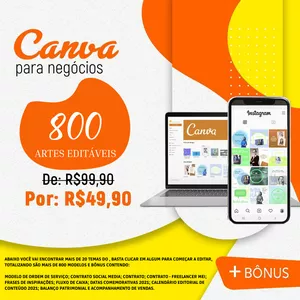 Imagem de capa para o Ebook Canva para Negócios