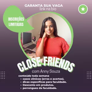 Imagem de capa para o Curso online close friends anny souza