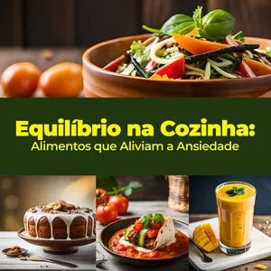 Imagem de capa para o Ebook Equilíbrio na Cozinha: Alimentos que Aliviam a Ansiedade
