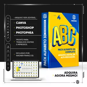 Imagem de capa para o Curso online Pack Design Alfabeto 3D Fonte: Rift Soft