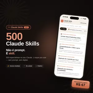 Imagem do curso 500 Claude Skills - APP