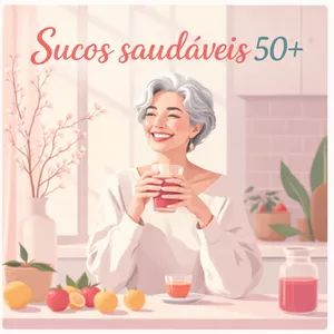 Imagem de capa para o Ebook 15 sucos saudáveis para mulheres 50+