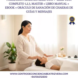 Imagen de portada para Curso online Formación Maestro Reiki Usui + Reiki usui completo 1,2,3, master +libro manual+ ebook + Oráculo de sanación de chakras de guías y mensajes