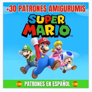 Imagen de portada para Ebook +30 PATRONES AMIGURUMIS SUPER MARIO BROS