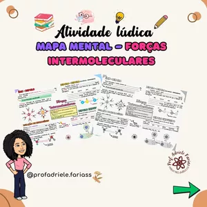 Imagem de capa para o Ebook Atividade lúdica - Mapa Mental Forças Intermoleculares - Profª Adriele F. S. Araujo