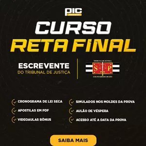 Imagem de capa para o Curso online Curso Reta Final Escrevente TJSP 2024