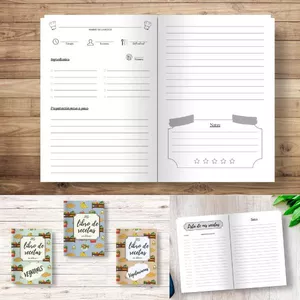 Imagen de portada para Curso online Libros de recetas en blanco. Producto para publicar en Amazon KDP. Tamaño 7x10 pulgadas. Tres cuadernos por el precio de uno.