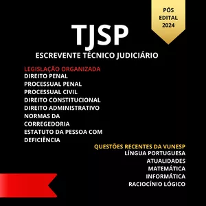 Imagem de capa para o Curso online COMBO DA APROVAÇÃO - ESCREVENTE TJSP 2024