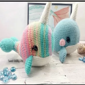 Imagem de capa para o Ebook Receita Crochê em PDF - Baleia Unicórnio Amigurumi