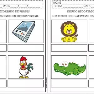 Imagem de capa para o Ebook Ditado Recortado de frases