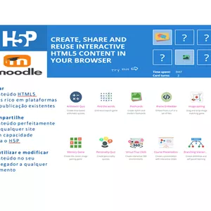 Imagem principal do produto Criatividade no Moodle - Atividade com plug-in H5P no Moodle 