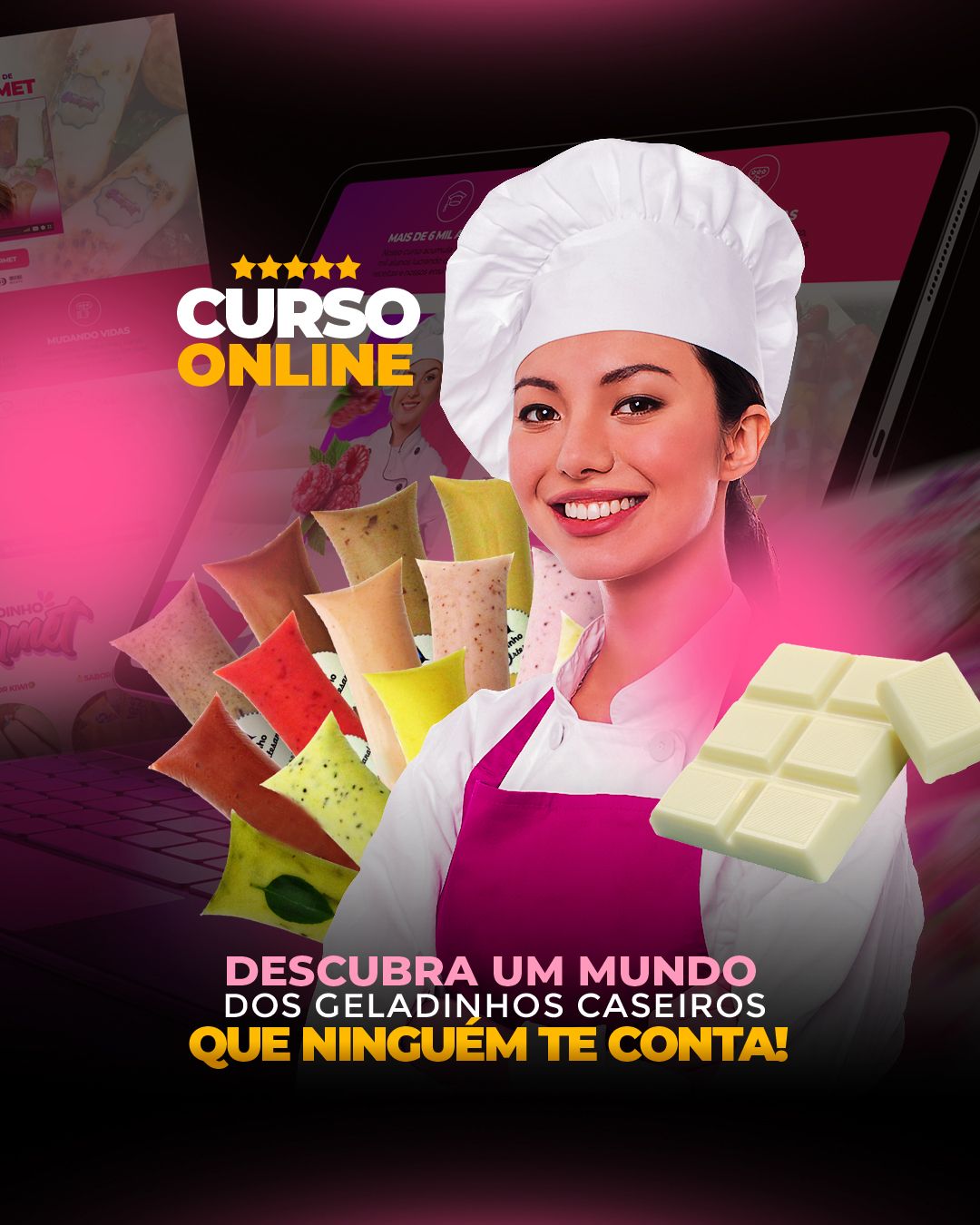 Imagem de Curso Geladinho Gourmet criado por drmdigital na hotmart