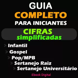 Imagem de capa para o Ebook CIFRAS SIMPLIFICADAS para VIOLÃO | SÓ AS MELHORES