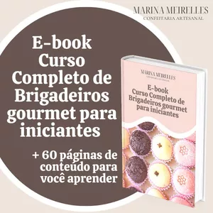 Imagem de capa para o Ebook E-book Curso Completo de Brigadeiros Gourmet para Iniciantes