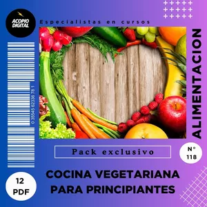 Imagen de portada para Ebook Curso de Cocina Vegetariana para Principiantes en PDF | 12 ebooks en PDF